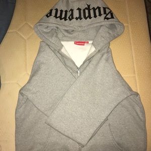 Supreme zip up hoodie